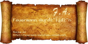 Feuermann Aurélián névjegykártya